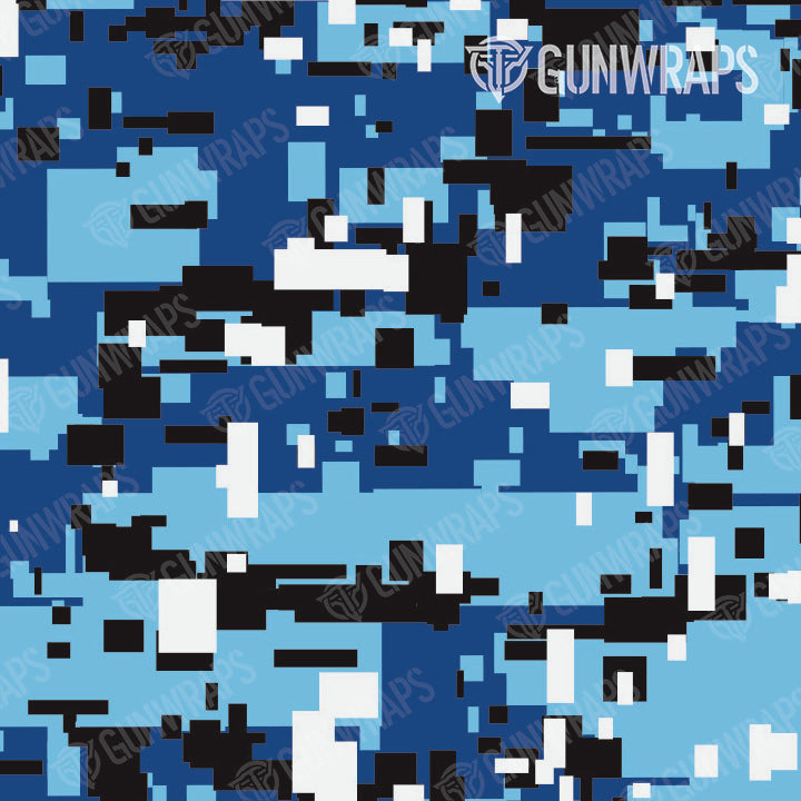 Rifle Digital Baby Blue Camo Gun Skin Pattern