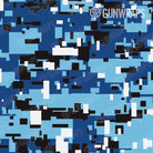 AK 47 Digital Baby Blue Camo Gun Skin Pattern