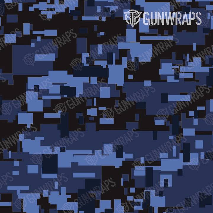 Tactical Digital Blue Midnight Camo Gun Skin Pattern