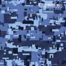 AR 15 Mag & Mag Well Digital Blue Urban Night Camo Gun Skin Pattern