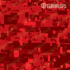 AK 47 Digital Elite Red Camo Gun Skin Pattern