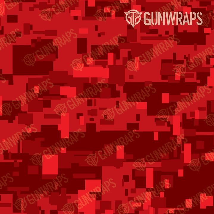 AK 47 Mag Digital Elite Red Camo Gun Skin Pattern