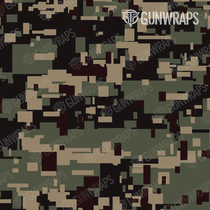 Tactical Digital Militant Blood Camo Gun Skin Pattern