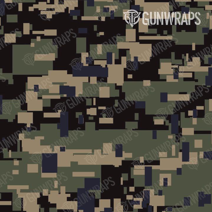 Binocular Digital Militant Blue Camo Gear Skin Pattern