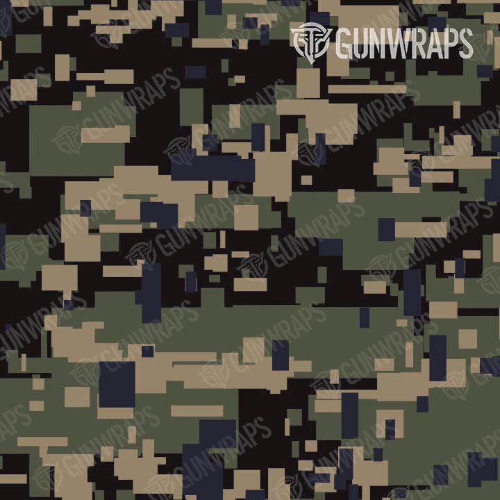 Universal Sheet Digital Militant Blue Camo Gun Skin Pattern