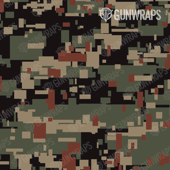 Tactical Digital Militant Copper Camo Gun Skin Pattern