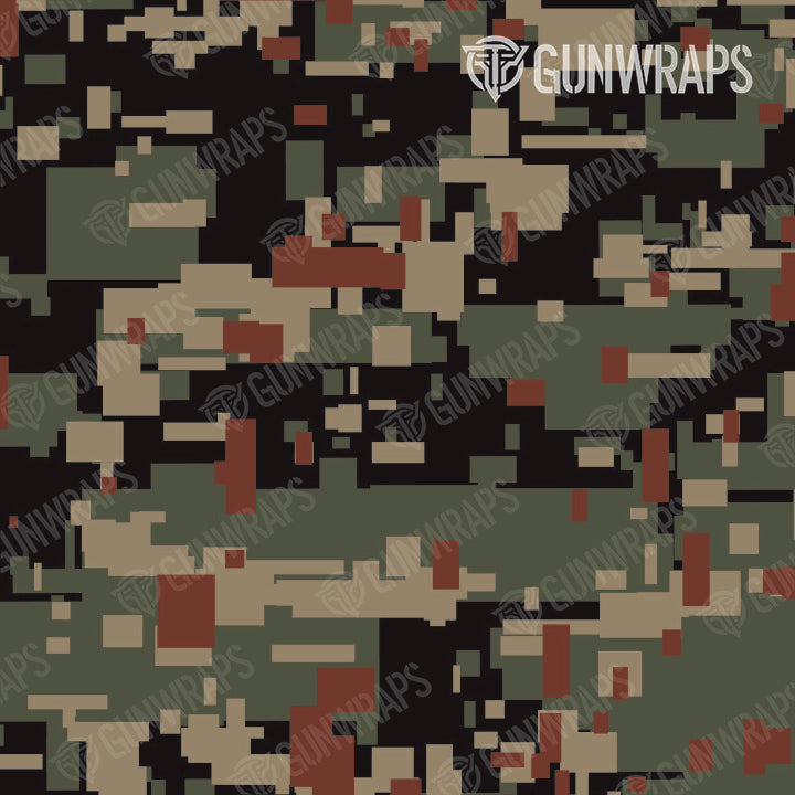 AR 15 Mag Digital Militant Copper Camo Gun Skin Pattern