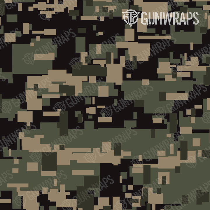 Tactical Digital Militant Green Camo Gun Skin Pattern