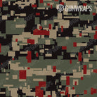 AR 15 Digital Militant Red Camo Gun Skin Pattern