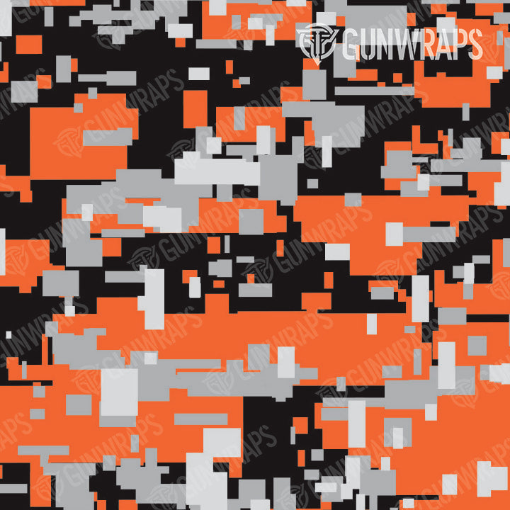 Tactical Digital Orange Tiger Camo Gun Skin Pattern