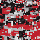 AR 15 Mag & Mag Well Digital Red Tiger Camo Gun Skin Pattern