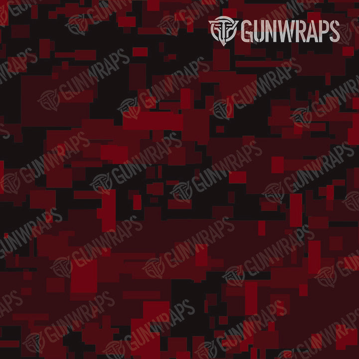 AR 15 Digital Vampire Red Camo Gun Skin Pattern