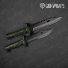 Ragged Army Dark Green Camo Knife Gear Skin Vinyl Wrap