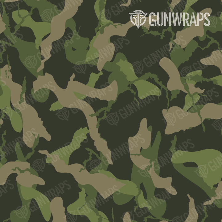 Universal Sheet Ragged Army Green Camo Gun Skin Pattern
