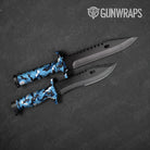 Ragged Baby Blue Camo Knife Gear Skin Vinyl Wrap