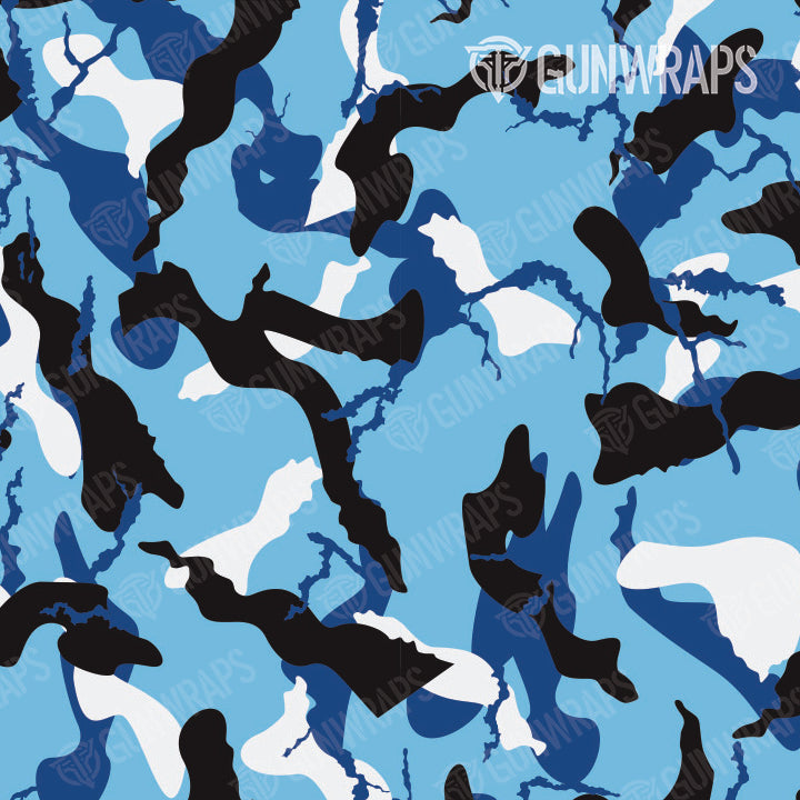 AK 47 Ragged Baby Blue Camo Gun Skin Pattern