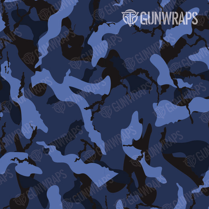 AK 47 Ragged Blue Midnight Camo Gun Skin Pattern