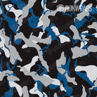 AR 15 Mag Well Ragged Blue Tiger Camo Gun Skin Pattern