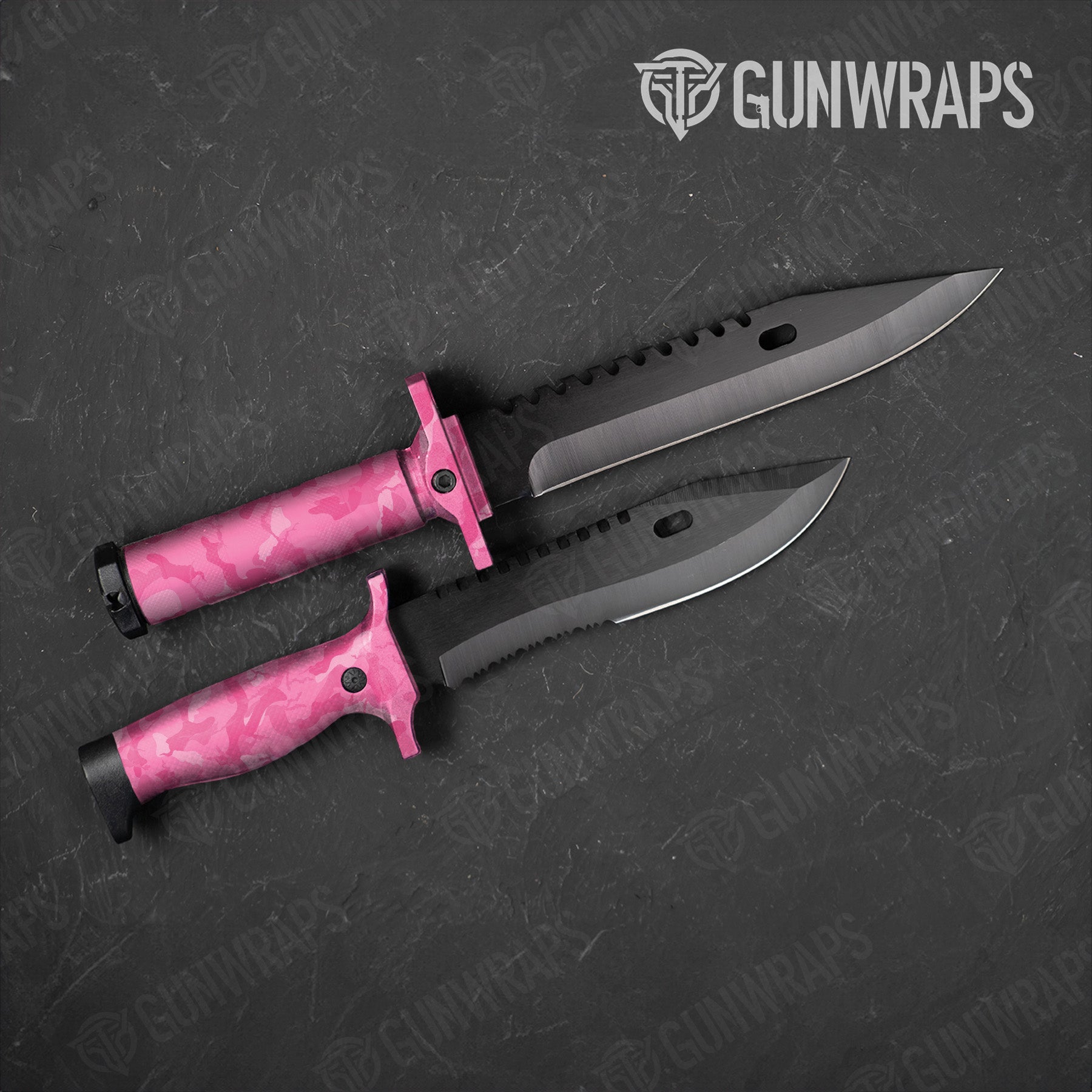 Ragged Elite Pink Camo Knife Gear Skin Vinyl Wrap