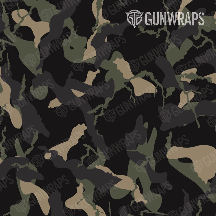 Universal Sheet Ragged Militant Charcoal Camo Gun Skin Pattern