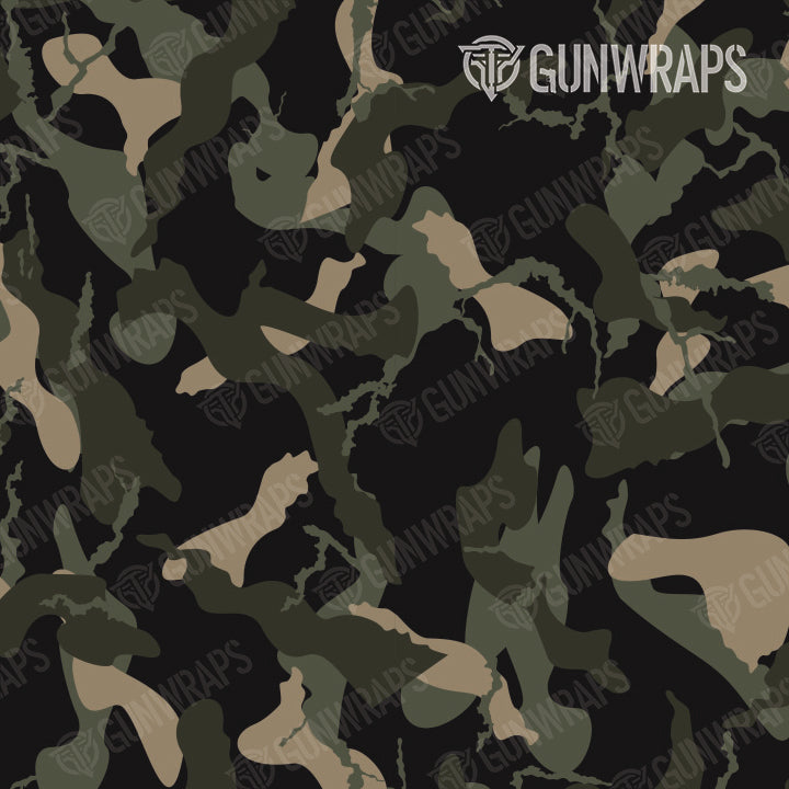 Universal Sheet Ragged Militant Green Camo Gun Skin Pattern
