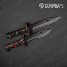 Ragged Militant Red Camo Knife Gear Skin Vinyl Wrap