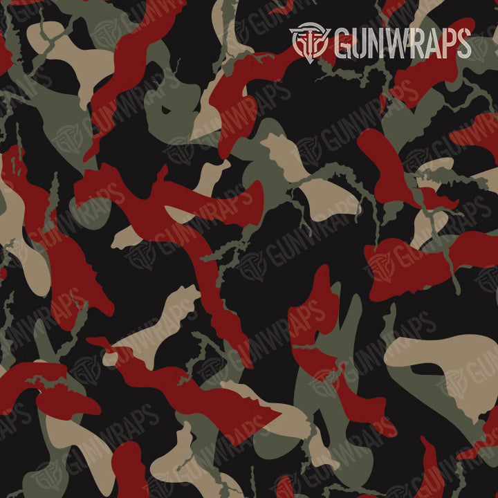 Rifle Ragged Militant Red Camo Gun Skin Pattern