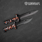 Ragged Orange Tiger Camo Knife Gear Skin Vinyl Wrap