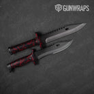 Ragged Vampire Red Camo Knife Gear Skin Vinyl Wrap