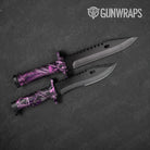 Knife Nature Dry Grassland Pink Camo Gear Skin Vinyl Wrap