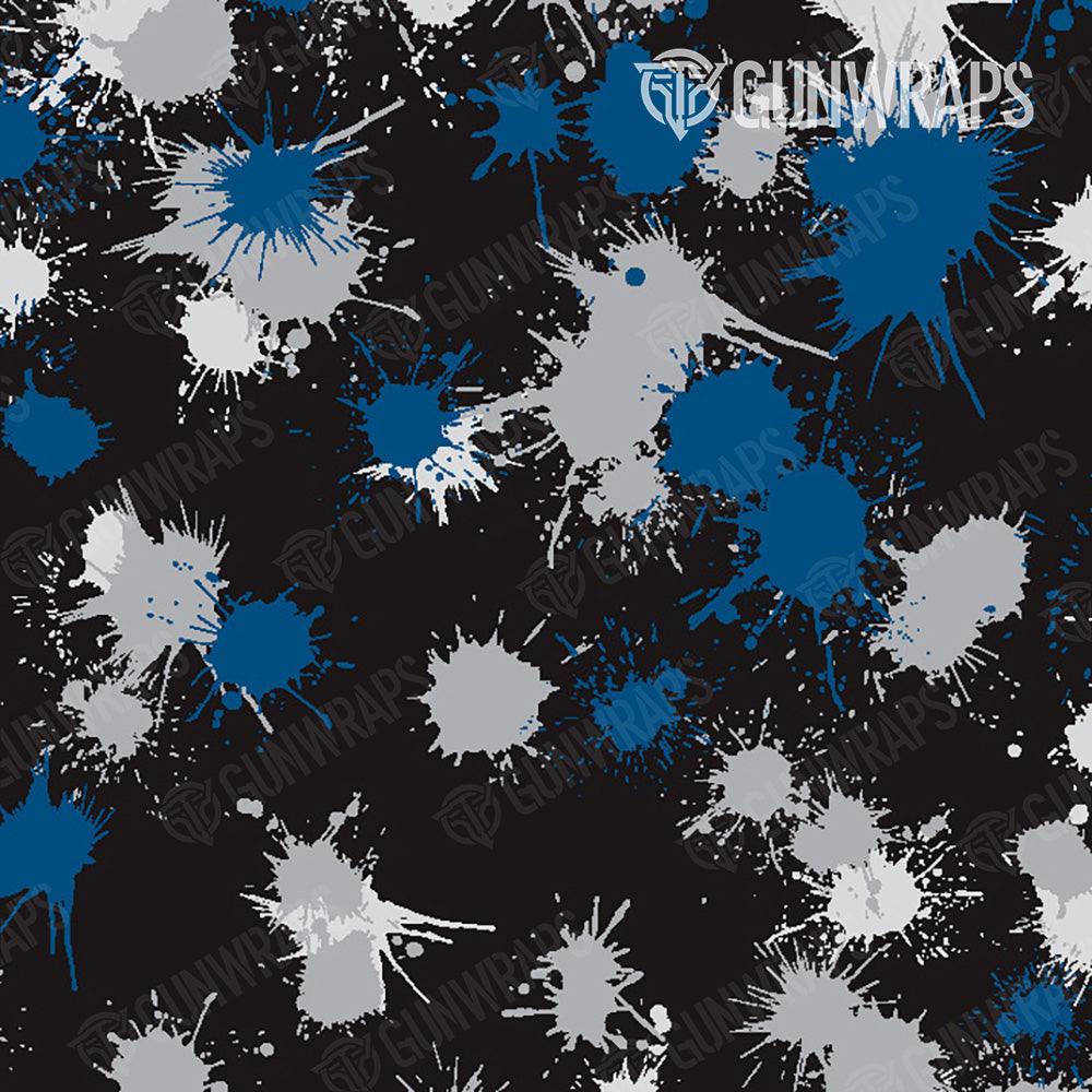 AK 47 Paintball Blue Tiger Gun Skin Pattern