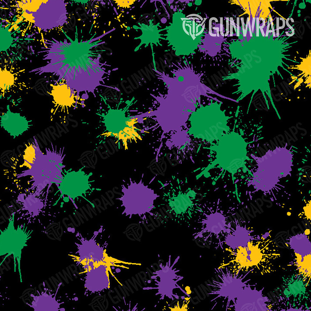 AR 15 Mag & Mag Well Paintball Mardi Gras Gun Skin Pattern