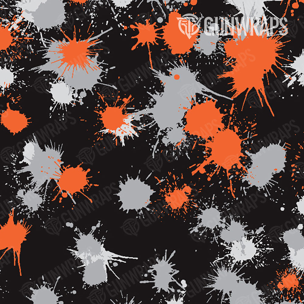 AR 15 Paintball Orange Tiger Gun Skin Pattern