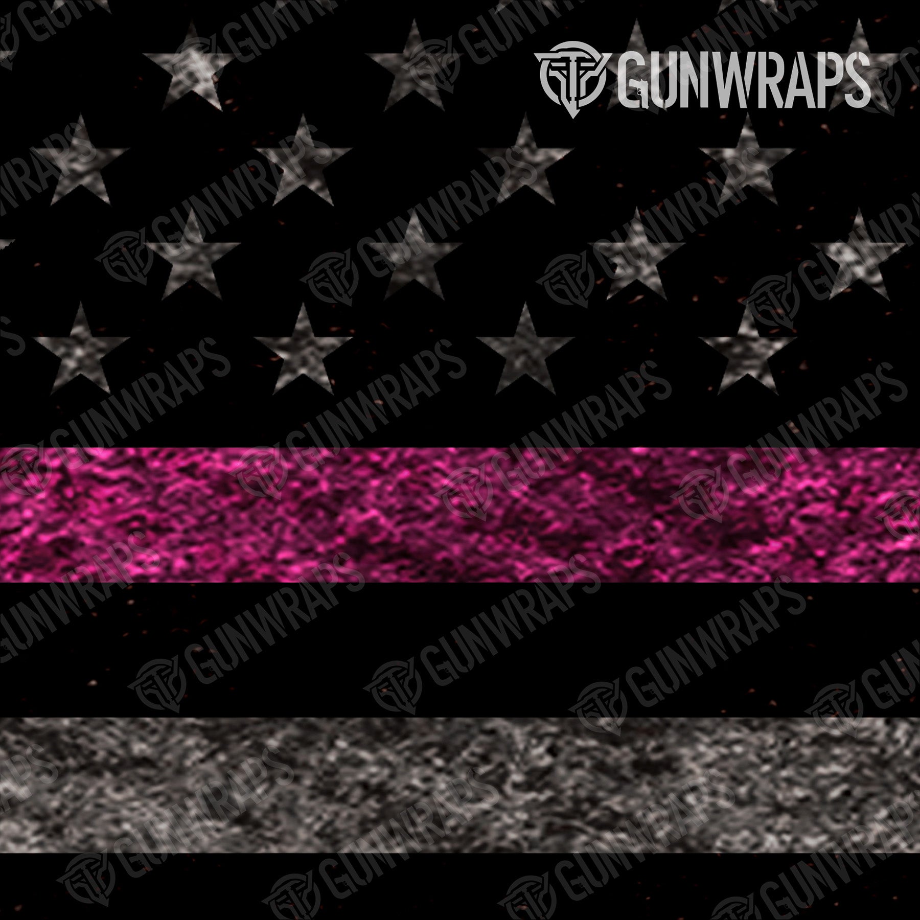 Pistol & Revolver Patriotic Pink Flag Gun Skin Pattern