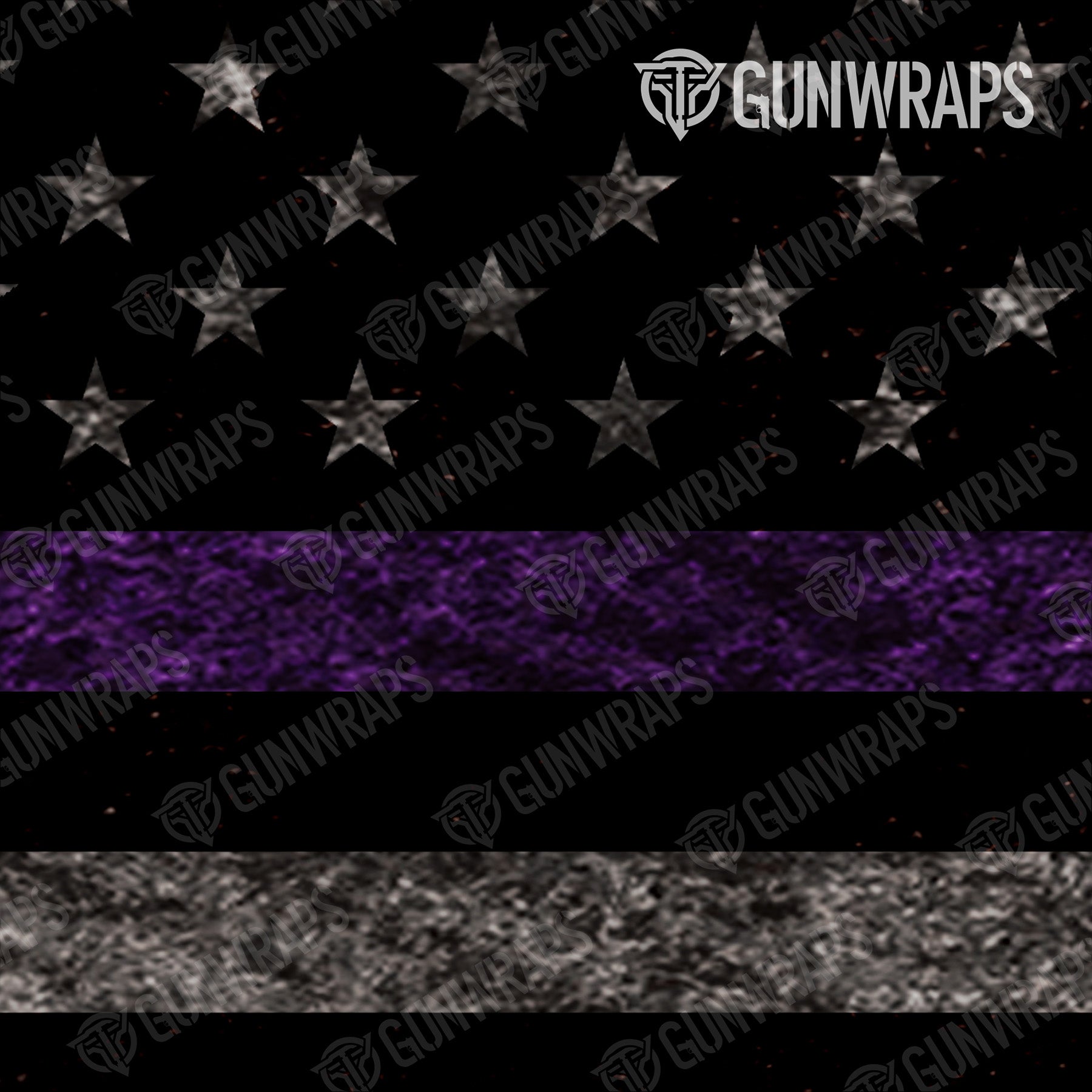 AK 47 Patriotic Purple Flag Gun Skin Pattern