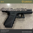 pistol slide in animal print leopard skin