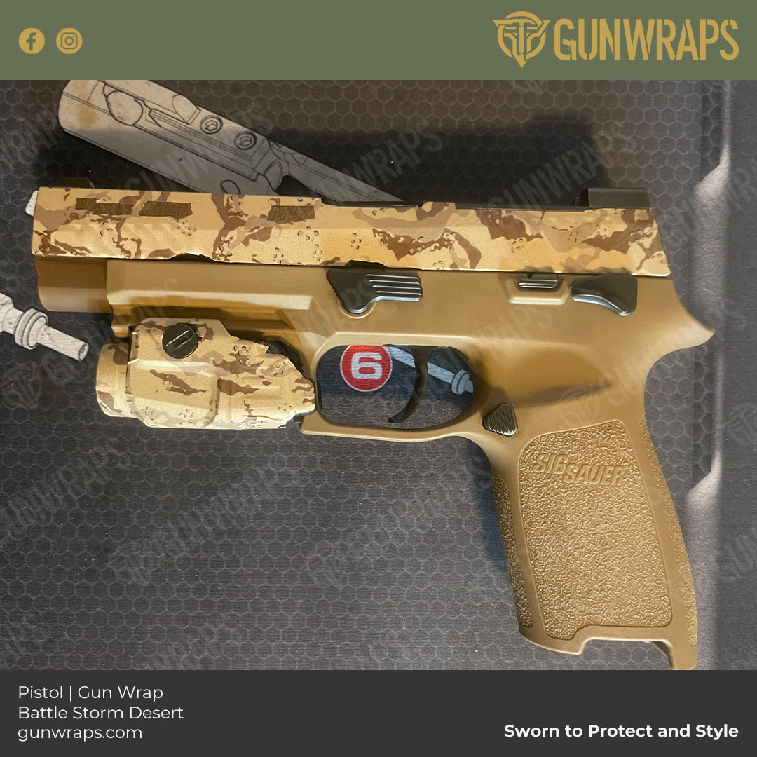 pistol slide desert camo skin