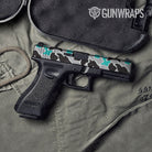 Old School Duck Tiffany Blue Tiger Gun Skin Vinyl Wrap