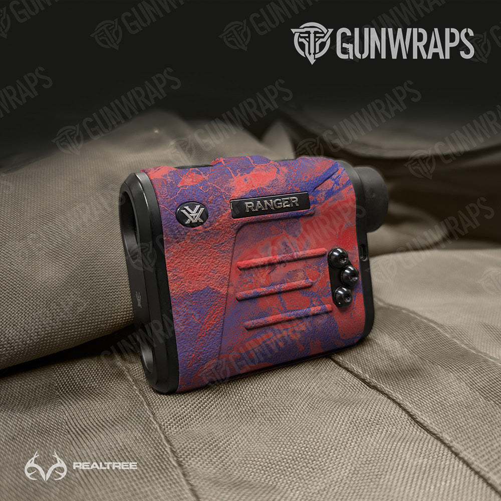 Rangefinder Realtree WAV3 Red Blue Camo Gun Skin Vinyl Wrap