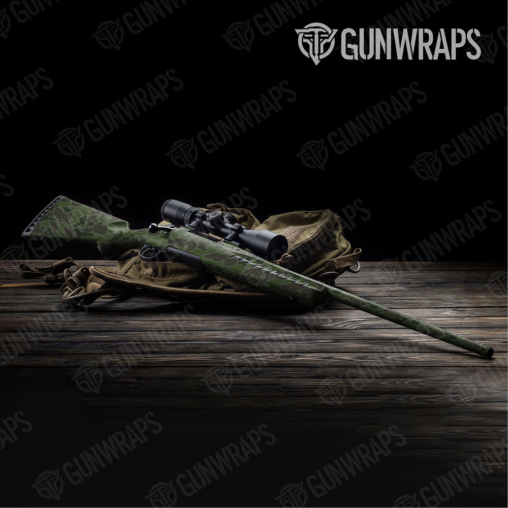 Old School Duck Army Dark Green Gun Skin Vinyl Wrap