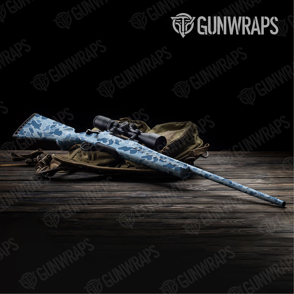 Old School Duck Cool Blue Gun Skin Vinyl Wrap