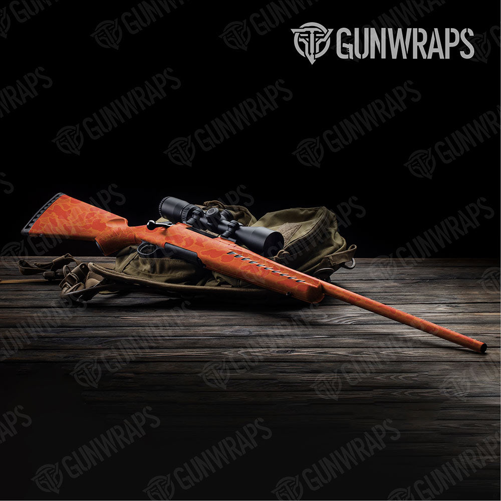 Old School Duck Elite Orange Gun Skin Vinyl Wrap