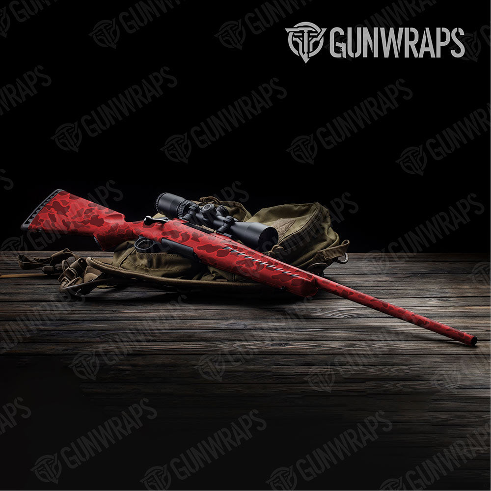 Old School Duck Elite Red Gun Skin Vinyl Wrap