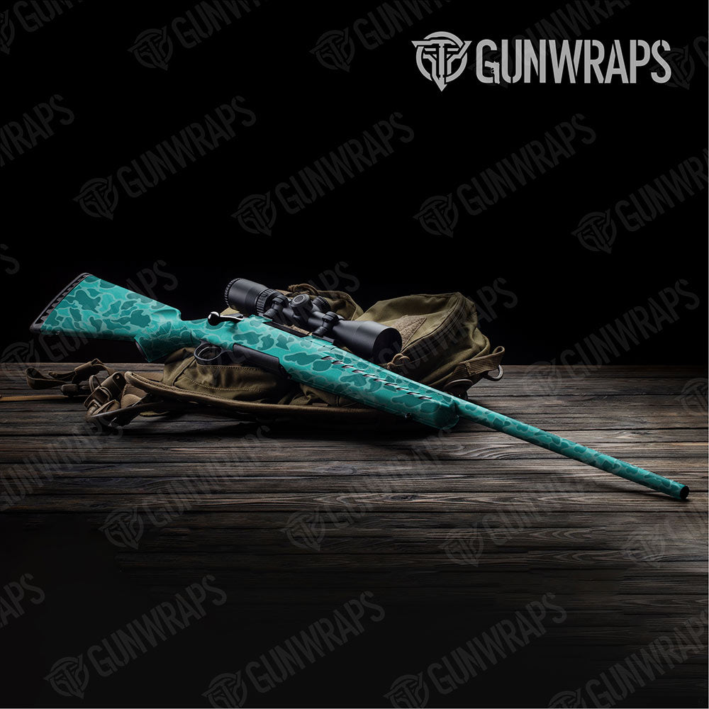 Old School Duck Elite Tiffany Blue Gun Skin Vinyl Wrap