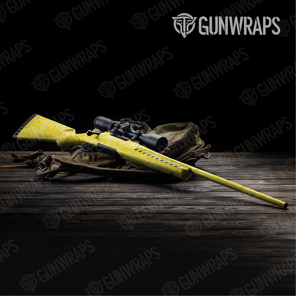 Old School Duck Elite Yellow Gun Skin Vinyl Wrap