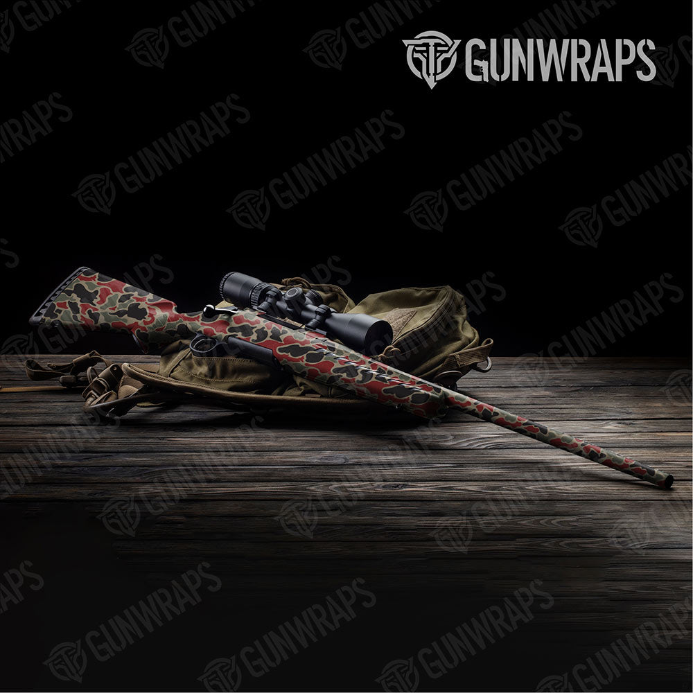 Old School Duck Militant Red Gun Skin Vinyl Wrap