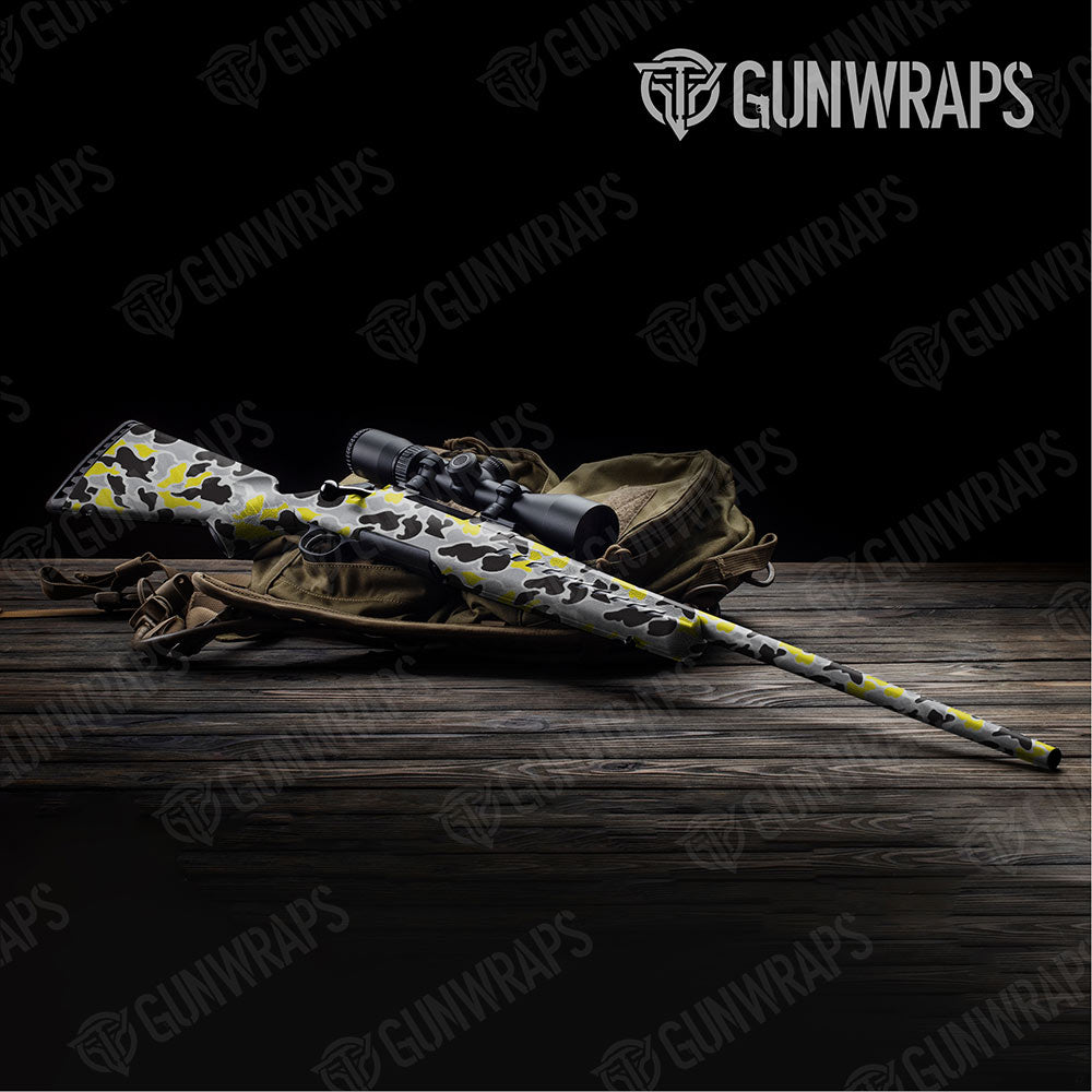 Old School Duck Yellow Tiger Gun Skin Vinyl Wrap