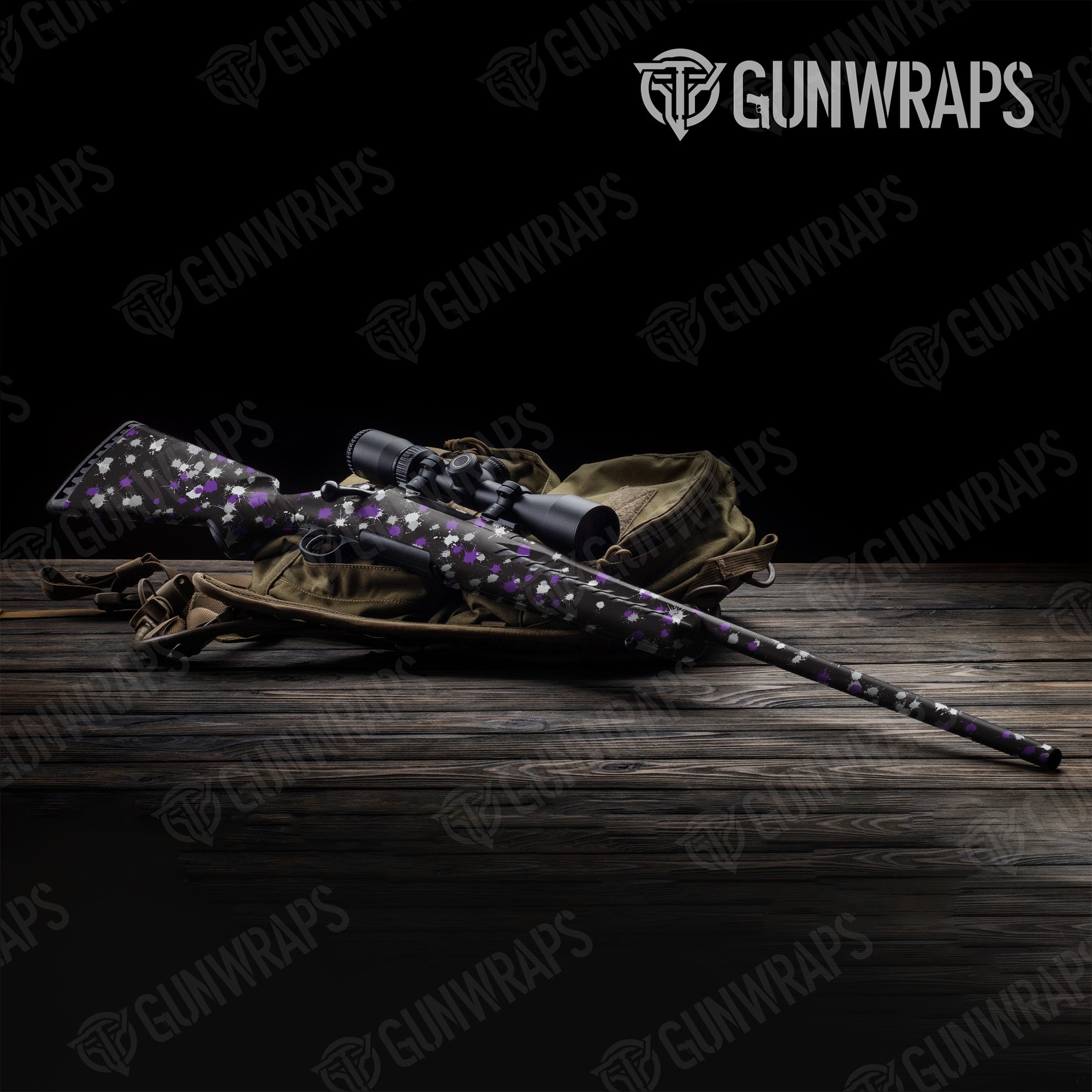 Rifle Paintball Purple Tiger Gun Skin Vinyl Wrap