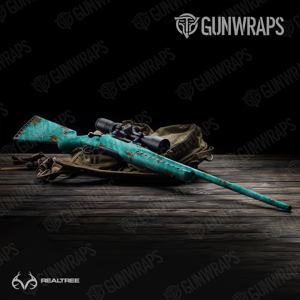 Rifle Realtree XTRA Colors Tiffany Blue Camo Gun Skin Vinyl Wrap