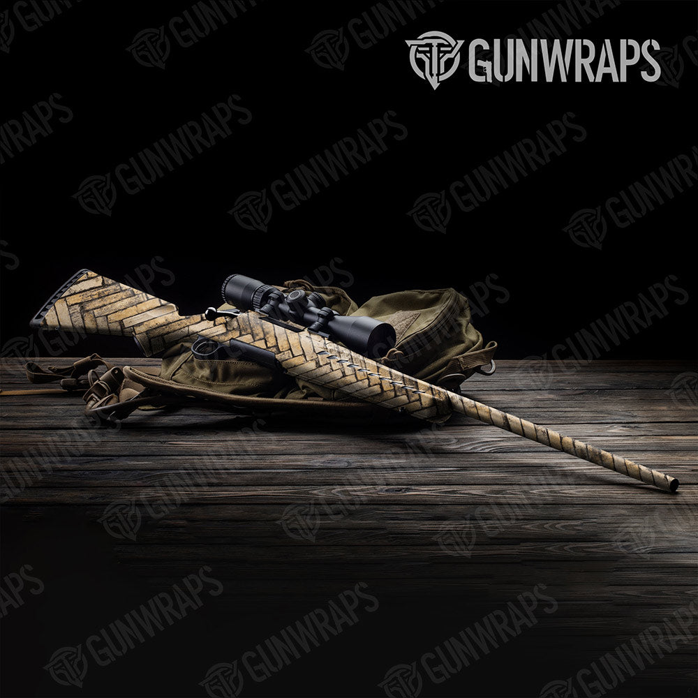 Woodgrain Amsterdam Gun Skin Vinyl Wrap